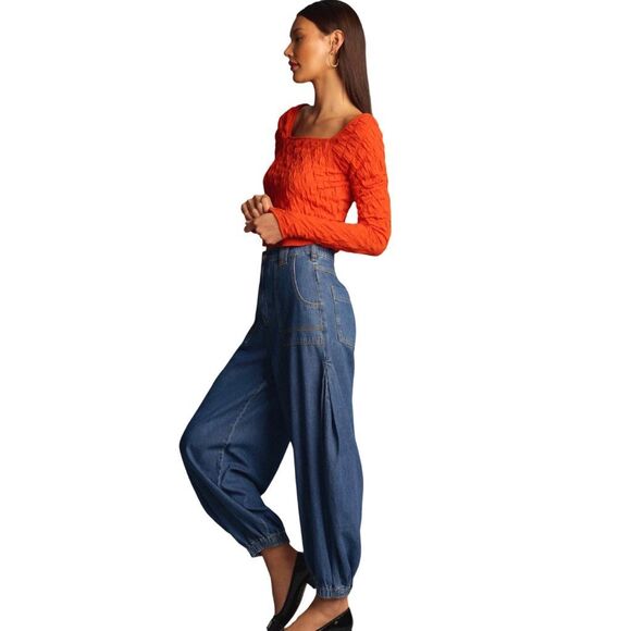 Pilcro x Anthropologie Wharfside High-Rise Jogger Jeans - Size 27 - $148 Retail - Picture 1 of 8